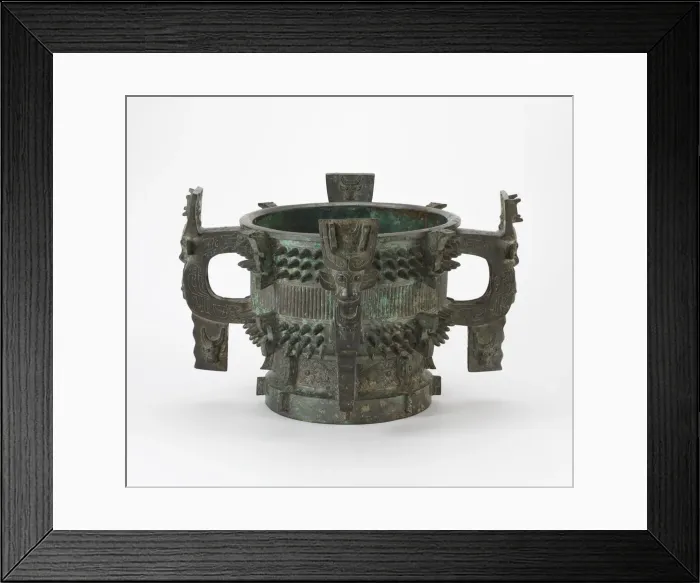 Framed Print : Ritual grain server (gui) with spikes, ribs... Early Western Zhou dynasty, ca Framed Print : Ritual grain server (gui) with spikes, ribs... Early Western Zhou dynasty, ca