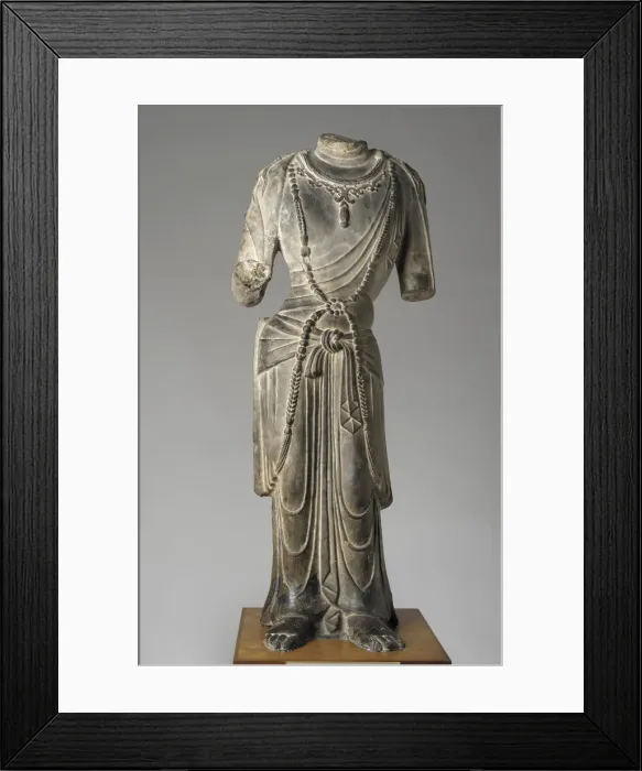 Framed Print : Standing figure (torso) of a bodhisattva (pusa), Tang dynasty, early 8th century Framed Print : Standing figure (torso) of a bodhisattva (pusa), Tang dynasty, early 8th century