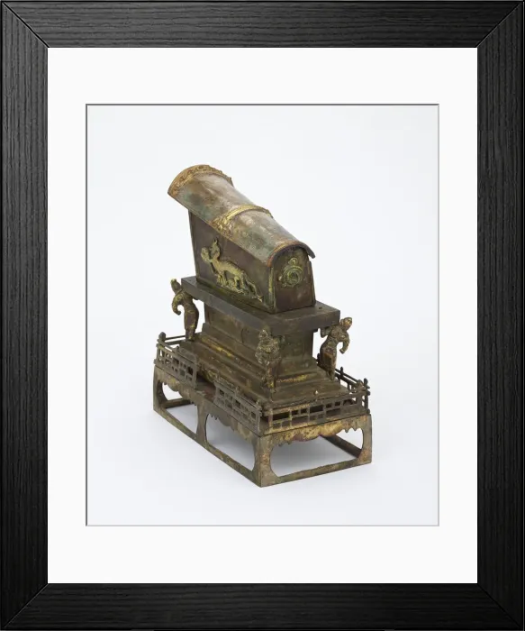 Framed Print : Reliquary in the form of a miniature sarcophagus, Tang dynasty, 8th century Framed Print : Reliquary in the form of a miniature sarcophagus, Tang dynasty, 8th century