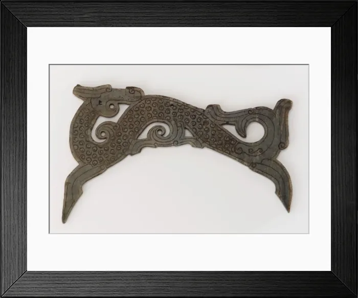 Framed Print : Ornamental plaque, Eastern Zhou dynasty, 3rd century BCE. Creator: Unknown Framed Print : Ornamental plaque, Eastern Zhou dynasty, 3rd century BCE. Creator: Unknown