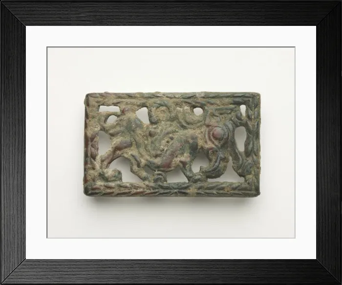 Framed Print : Belt plaque, Han dynasty, 206 BCE-220 CE. Creator: Unknown Framed Print : Belt plaque, Han dynasty, 206 BCE-220 CE. Creator: Unknown