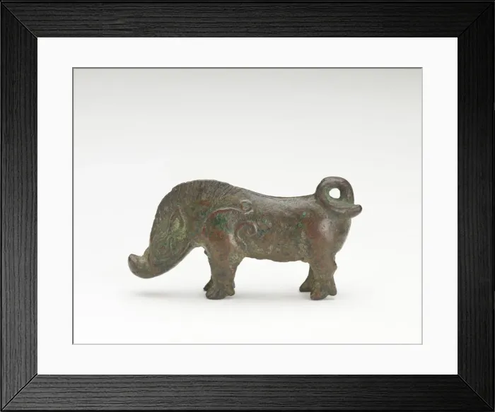 Framed Print : Ornament in the form of a boar, Han dynasty, 206 BCE-220 CE. Creator: Unknown Framed Print : Ornament in the form of a boar, Han dynasty, 206 BCE-220 CE. Creator: Unknown