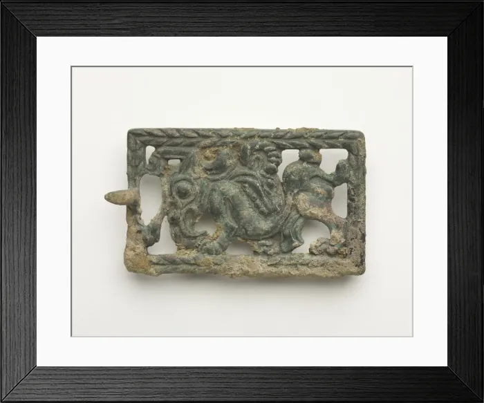 Framed Print : Belt plaque, Han dynasty, 206 BCE-220 CE. Creator: Unknown Framed Print : Belt plaque, Han dynasty, 206 BCE-220 CE. Creator: Unknown