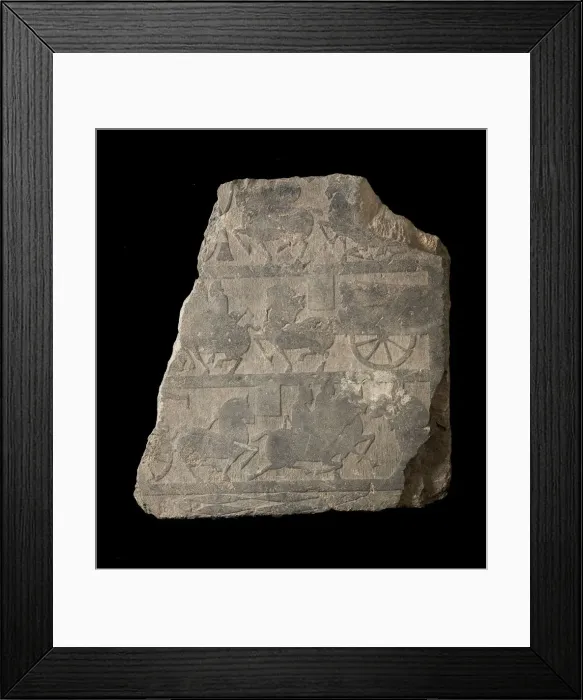 Framed Print : Slab in low relief from mortuary chamber... Eastern Han dynasty, 25-220 Framed Print : Slab in low relief from mortuary chamber... Eastern Han dynasty, 25-220