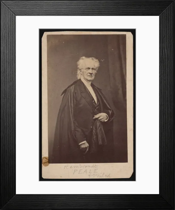 Framed Print : Portrait of Rembrandt Peale (1778-1860), Before 1860. Creator: Mathew Brady Framed Print : Portrait of Rembrandt Peale (1778-1860), Before 1860. Creator: Mathew Brady