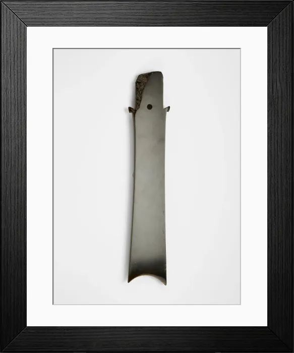 Framed Print : Forked blade (zhang ?), Late Neolithic period, ca. 2000-1700 BCE. Creator: Unknown Framed Print : Forked blade (zhang ?), Late Neolithic period, ca. 2000-1700 BCE. Creator: Unknown