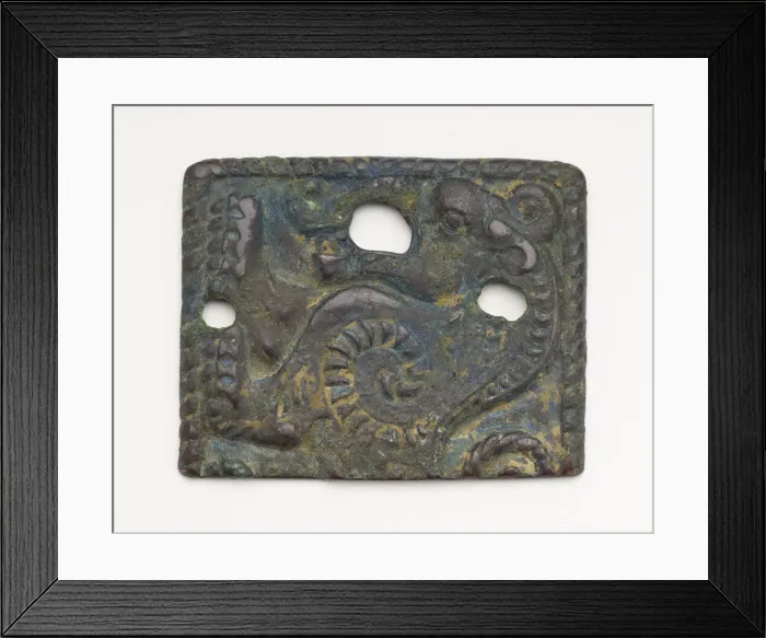 Framed Print : A pair of belt plaques, Han dynasty, 206 BCE-220 CE. Creator: Unknown Framed Print : A pair of belt plaques, Han dynasty, 206 BCE-220 CE. Creator: Unknown