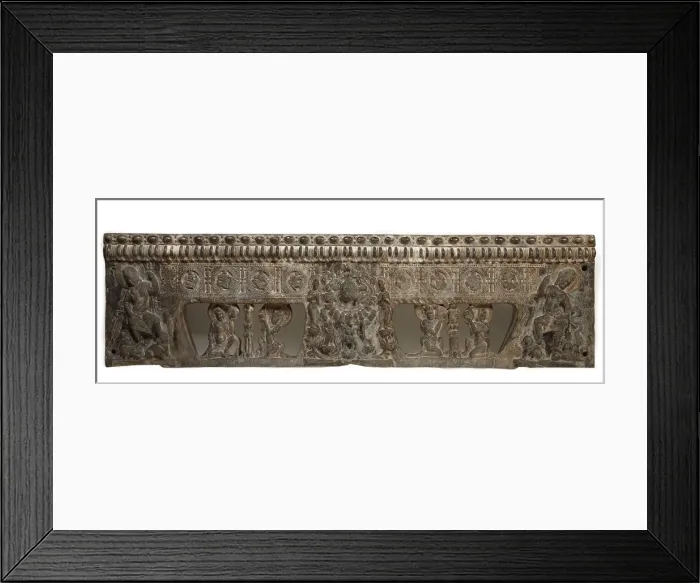 Framed Print : Frontal from the base of a funerary couch... Period of Division, Northern Qi dynasty