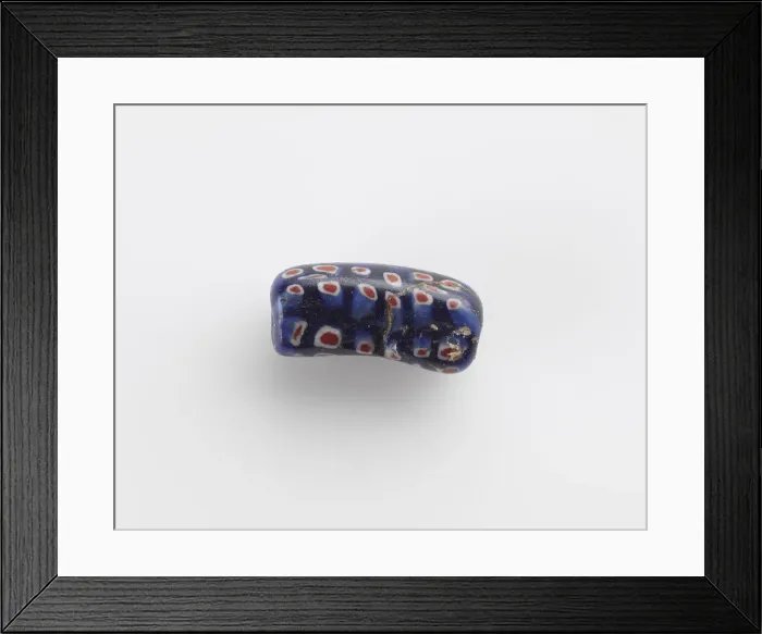 Framed Print : Bead, cylindrical, a little bent, 1st century. Creator: Unknown Framed Print : Bead, cylindrical, a little bent, 1st century. Creator: Unknown