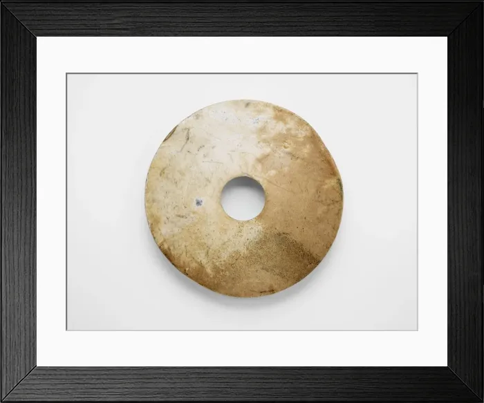 Framed Print : Disk (bi ?), Late Neolithic period, ca. 2000-1000 BCE. Creator: Unknown Framed Print : Disk (bi ?), Late Neolithic period, ca. 2000-1000 BCE. Creator: Unknown