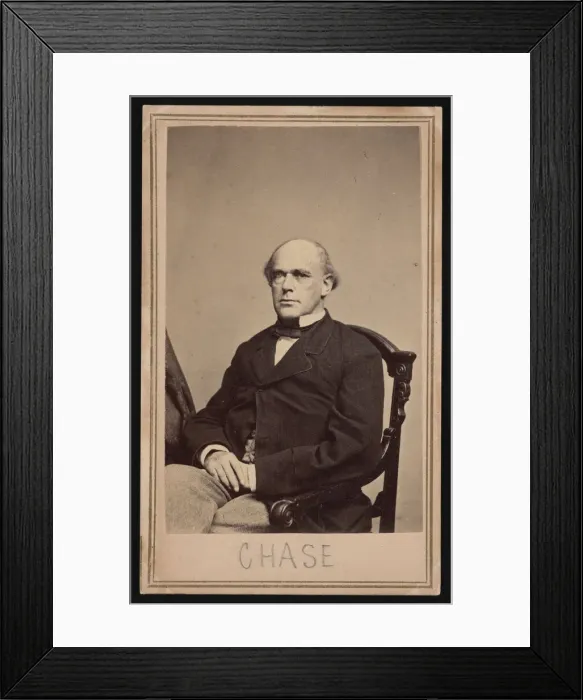 Framed Print : Portrait of Salmon Portland Chase (1808-1873), Before 1873 Framed Print : Portrait of Salmon Portland Chase (1808-1873), Before 1873