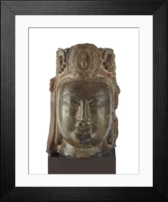 Framed Print : Head of the Bodhisattva Mahasthamaprapta (Dashizhi), Northern Qi dynasty, 550-577 Framed Print : Head of the Bodhisattva Mahasthamaprapta (Dashizhi), Northern Qi dynasty, 550-577