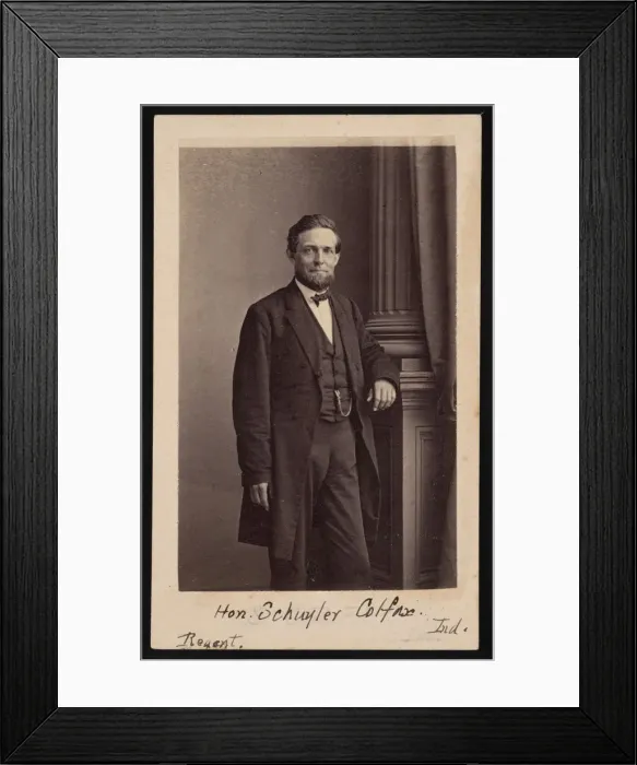 Framed Print : Portrait of Schuyler Colfax (1823-1885), Before 1885. Creator Framed Print : Portrait of Schuyler Colfax (1823-1885), Before 1885. Creator