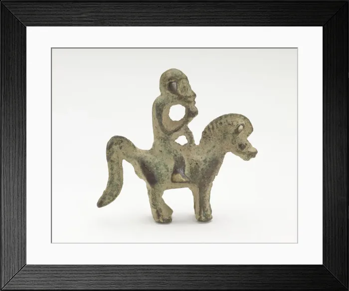 Framed Print : Orament in the form of a monkey riding a horse, Period of Division, 220-589 Framed Print : Orament in the form of a monkey riding a horse, Period of Division, 220-589