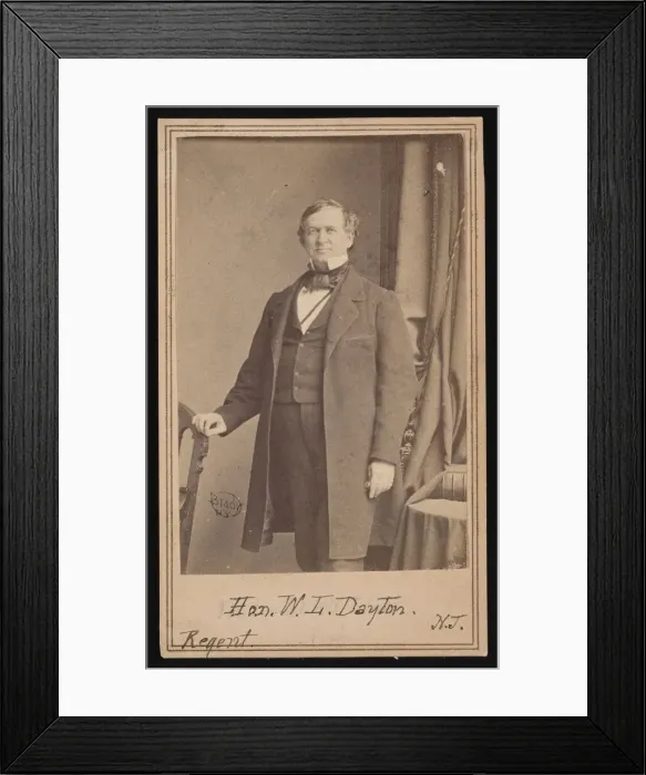 Framed Print : Portrait of William Lewis Dayton (1807-1864), Before 1864 Framed Print : Portrait of William Lewis Dayton (1807-1864), Before 1864