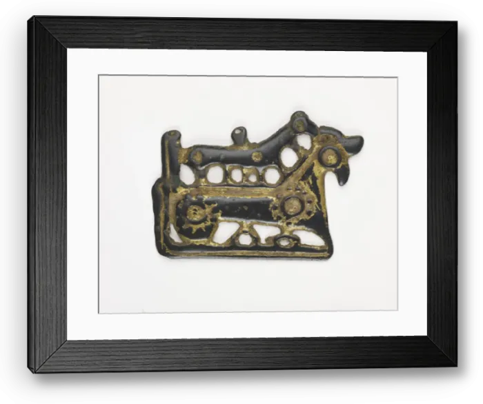 Framed Print : Plaque in the form of animals, Period of Division, 220-589. Creator: Unknown Framed Print : Plaque in the form of animals, Period of Division, 220-589. Creator: Unknown