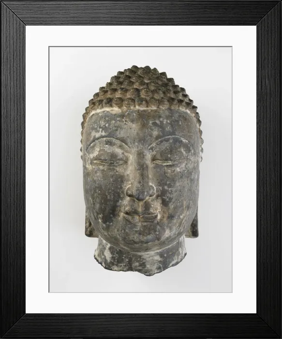 Framed Print : Head of a Buddha, Period of Division, 550-577. Creator: Unknown Framed Print : Head of a Buddha, Period of Division, 550-577. Creator: Unknown