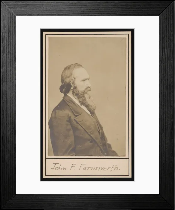 Framed Print : Portrait of John Franklin Farnsworth (1820-1897), Before 1897 Framed Print : Portrait of John Franklin Farnsworth (1820-1897), Before 1897