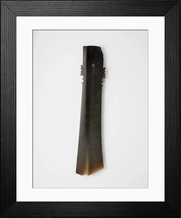 Framed Print : Forked blade (zhang ?), Late Neolithic period, ca. 2000-1600 BCE. Creator: Unknown Framed Print : Forked blade (zhang ?), Late Neolithic period, ca. 2000-1600 BCE. Creator: Unknown