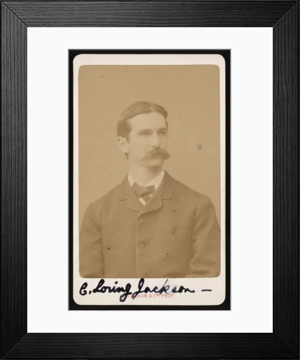 Framed Print : Portrait of Charles Loring Jackson (1847-1935), Circa 1887. Creator: Adolphe Braun Framed Print : Portrait of Charles Loring Jackson (1847-1935), Circa 1887. Creator: Adolphe Braun
