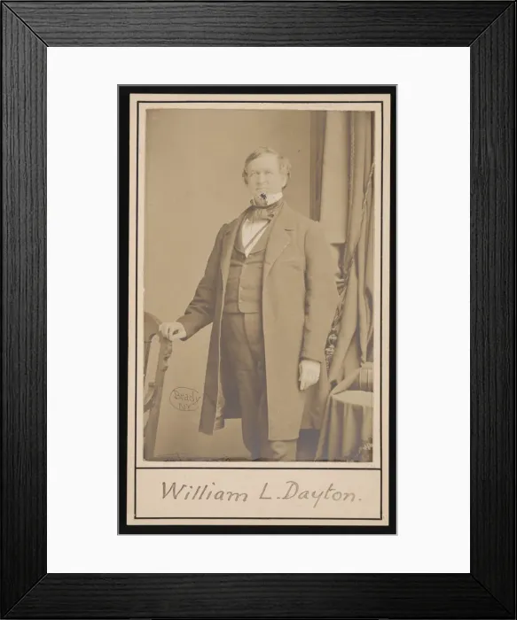 Framed Print : Portrait of William Lewis Dayton (1807-1864), Before 1864 Framed Print : Portrait of William Lewis Dayton (1807-1864), Before 1864