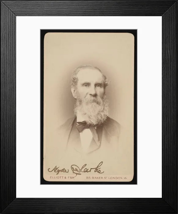 Framed Print : Portrait of Hyde Clarke (1815-1895), Before 1876. Creator: Elliott & Fry Framed Print : Portrait of Hyde Clarke (1815-1895), Before 1876. Creator: Elliott & Fry