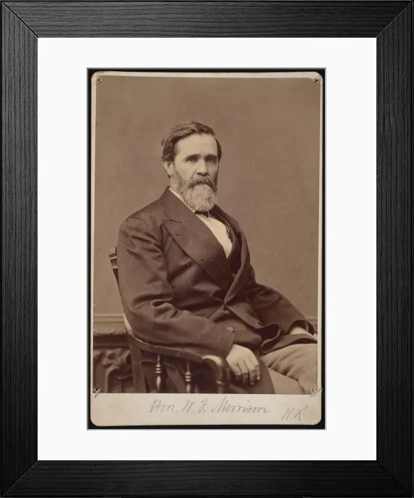 Framed Print : Portrait of Hon. W. F. Morrison, Between 1876 and 1880. Creator: Samuel Montague Fassett Framed Print : Portrait of Hon. W. F. Morrison, Between 1876 and 1880. Creator: Samuel Montague Fassett