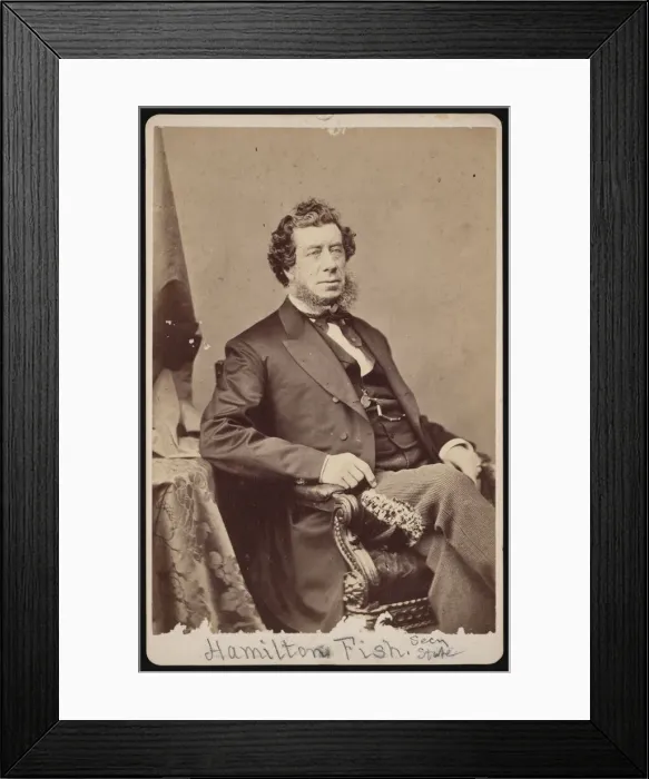 Framed Print : Portrait of Hamilton Fish (1808-1893), Before 1893. Creator Framed Print : Portrait of Hamilton Fish (1808-1893), Before 1893. Creator