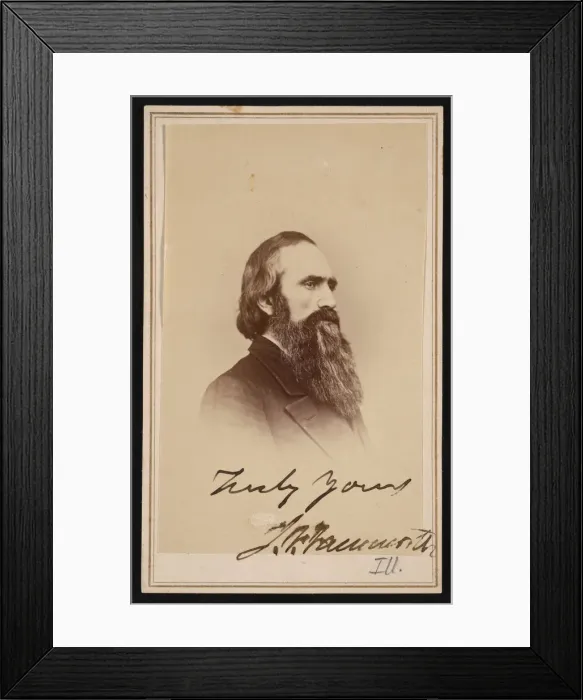Framed Print : Portrait of John Franklin Farnsworth (1820-1897), Before 1882. Creator: Alexander Gardner Framed Print : Portrait of John Franklin Farnsworth (1820-1897), Before 1882. Creator: Alexander Gardner