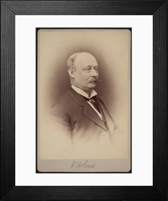 Framed Print : Portrait of J. H. Sims, Between 1876 and 1880. Creator: Samuel Montague Fassett Framed Print : Portrait of J. H. Sims, Between 1876 and 1880. Creator: Samuel Montague Fassett