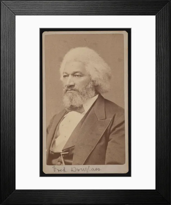 Framed Print : Portrait of Frederick Douglass (1817?-1895), 1878. Creator: Samuel Montague Fassett Framed Print : Portrait of Frederick Douglass (1817?-1895), 1878. Creator: Samuel Montague Fassett