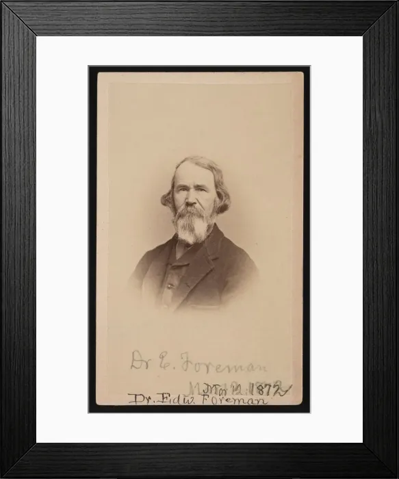 Framed Print : Portrait of Dr. Edward R. Foreman (1808-1885), March 12, 1872. Creator: John Goldin Framed Print : Portrait of Dr. Edward R. Foreman (1808-1885), March 12, 1872. Creator: John Goldin