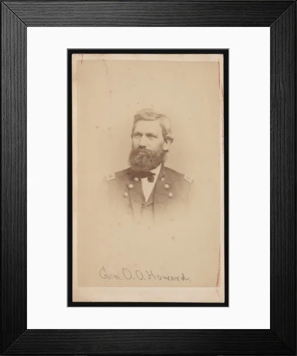 Framed Print : Portrait of General Oliver Otis Howard (1830-1909), 1860s. Creator: John Goldin Framed Print : Portrait of General Oliver Otis Howard (1830-1909), 1860s. Creator: John Goldin