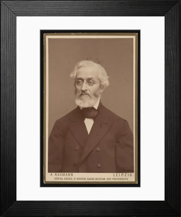 Framed Print : Portrait of Felix Flugel (1820-1904), 1888. Creator: Alfred Naumann Framed Print : Portrait of Felix Flugel (1820-1904), 1888. Creator: Alfred Naumann