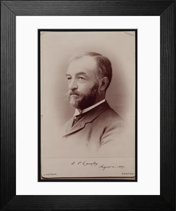Framed Print : Portrait of Samuel Pierpont Langley (1834-1906), August 22, 1887. Creator: James Notman Framed Print : Portrait of Samuel Pierpont Langley (1834-1906), August 22, 1887. Creator: James Notman