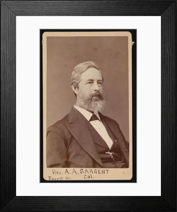 Framed Print : Portrait of Aaron Augustus Sargent (1827-1887), Before 1881 Framed Print : Portrait of Aaron Augustus Sargent (1827-1887), Before 1881