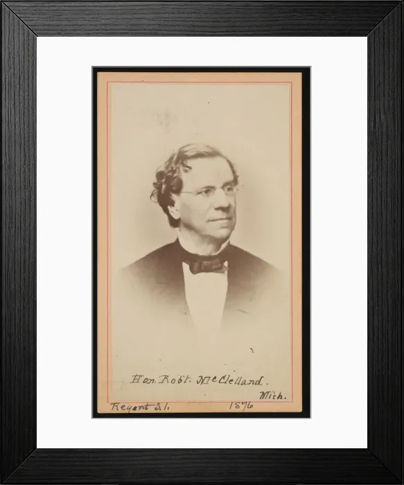 Framed Print : Portrait of Robert McClelland (1807-1880), 1876. Creator: Gottschalk Grelling Framed Print : Portrait of Robert McClelland (1807-1880), 1876. Creator: Gottschalk Grelling