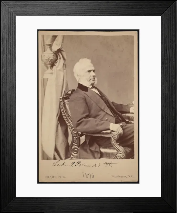 Framed Print : Portrait of Luke Potter Poland (1815-1887), 1870. Creator Framed Print : Portrait of Luke Potter Poland (1815-1887), 1870. Creator