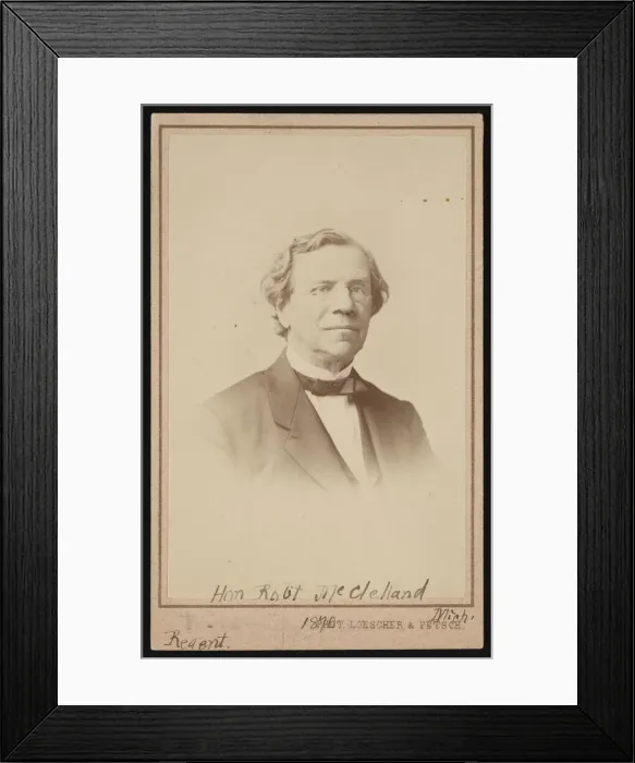 Framed Print : Portrait of Robert McClelland (1807-1880), 1870. Creator: Loescher & Petsch Framed Print : Portrait of Robert McClelland (1807-1880), 1870. Creator: Loescher & Petsch