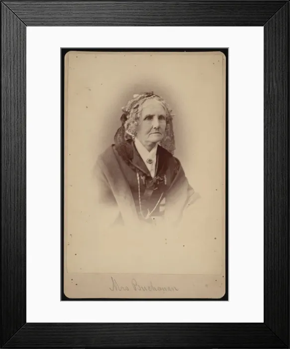 Framed Print : Portrait of Mrs. Buchanan, 1875. Creator: Samuel Montague Fassett Framed Print : Portrait of Mrs. Buchanan, 1875. Creator: Samuel Montague Fassett