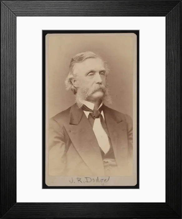 Framed Print : Portrait of Jacob Richards Dodge (1823-1902), 1878. Creator: Samuel Montague Fassett Framed Print : Portrait of Jacob Richards Dodge (1823-1902), 1878. Creator: Samuel Montague Fassett