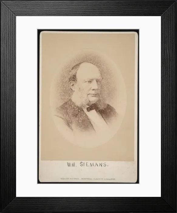 Framed Print : Portrait of Carl Wilhelm Siemens (1823-1883), Before 1876. Creator: William Notman Framed Print : Portrait of Carl Wilhelm Siemens (1823-1883), Before 1876. Creator: William Notman