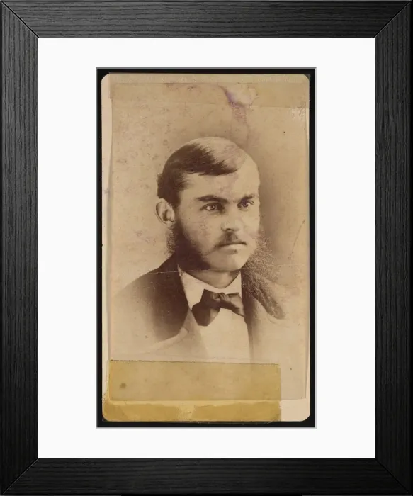 Framed Print : Portrait of Moses McCure Strong (1810-1894), 1876. Creator: Broich & Kremer Framed Print : Portrait of Moses McCure Strong (1810-1894), 1876. Creator: Broich & Kremer