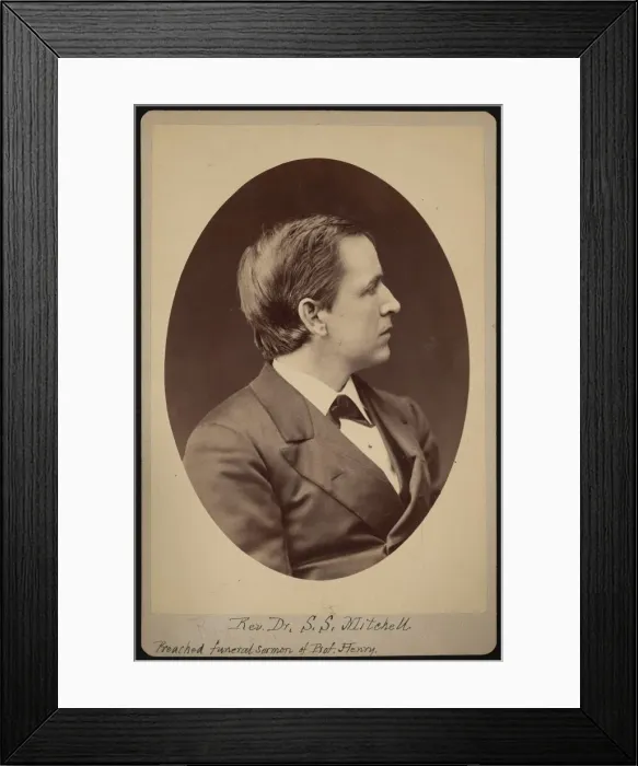 Framed Print : Portrait of Rev. Samuel Swain Mitchell (1839-1919), Between 1876 and 1880 Framed Print : Portrait of Rev. Samuel Swain Mitchell (1839-1919), Between 1876 and 1880