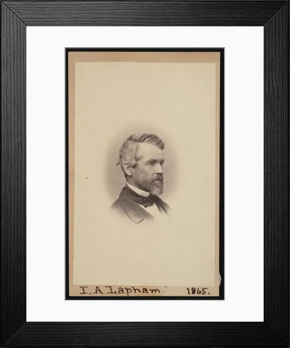 Framed Print : Portrait of Increase Allen Lapham (1811-1875), February 1865. Creator: Hugo Broich Framed Print : Portrait of Increase Allen Lapham (1811-1875), February 1865. Creator: Hugo Broich
