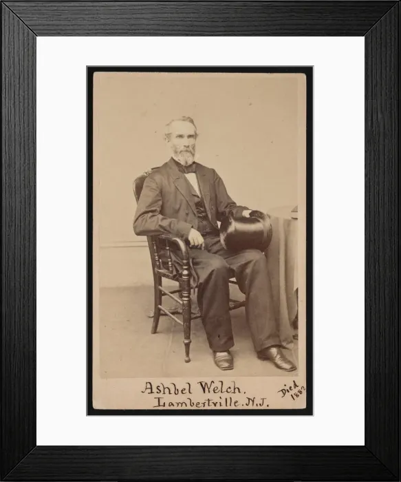 Framed Print : Portrait of Ashbel Welch (1809-1882), Before 1882. Creator: Frederick Gutekunst Framed Print : Portrait of Ashbel Welch (1809-1882), Before 1882. Creator: Frederick Gutekunst