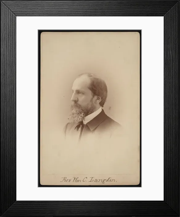 Framed Print : Portrait of Rev. William Chauncy Langdon (1831-1895), Circa 1881. Creator: Pach Bros Framed Print : Portrait of Rev. William Chauncy Langdon (1831-1895), Circa 1881. Creator: Pach Bros