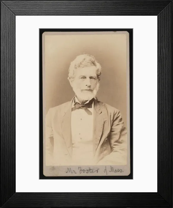 Framed Print : Portrait of Mr. Foster of Massachusetts, Between 1876 and 1880 Framed Print : Portrait of Mr. Foster of Massachusetts, Between 1876 and 1880
