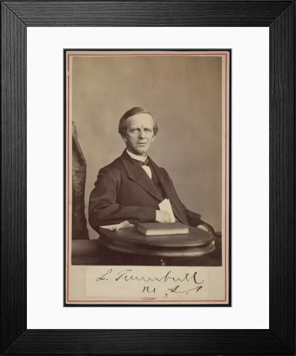 Framed Print : Portrait of Lyman Trumbull (1813-1896), Before 1876. Creator: John Carbutt Framed Print : Portrait of Lyman Trumbull (1813-1896), Before 1876. Creator: John Carbutt