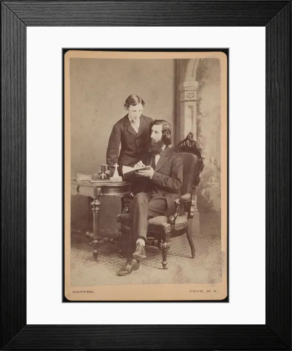 Framed Print : Portrait of Samuel Edward Warren (1831-1909) with student, Before 1877 Framed Print : Portrait of Samuel Edward Warren (1831-1909) with student, Before 1877